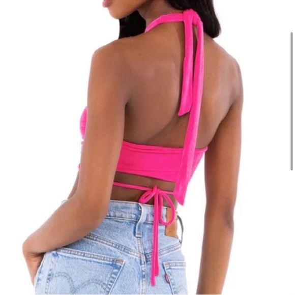 NWT Peppermayo Pink Halter Top Size 4 - Picture 3 of 5